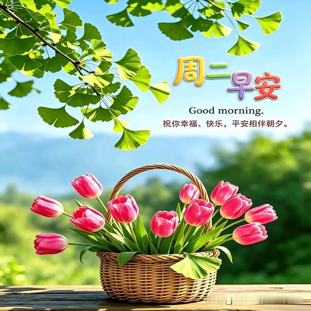 三伏盛夏周二早安🌹
清晨还留一丝微风，蝉鸣尚未喧嚣，暂时躲开白日滚烫热浪。天气