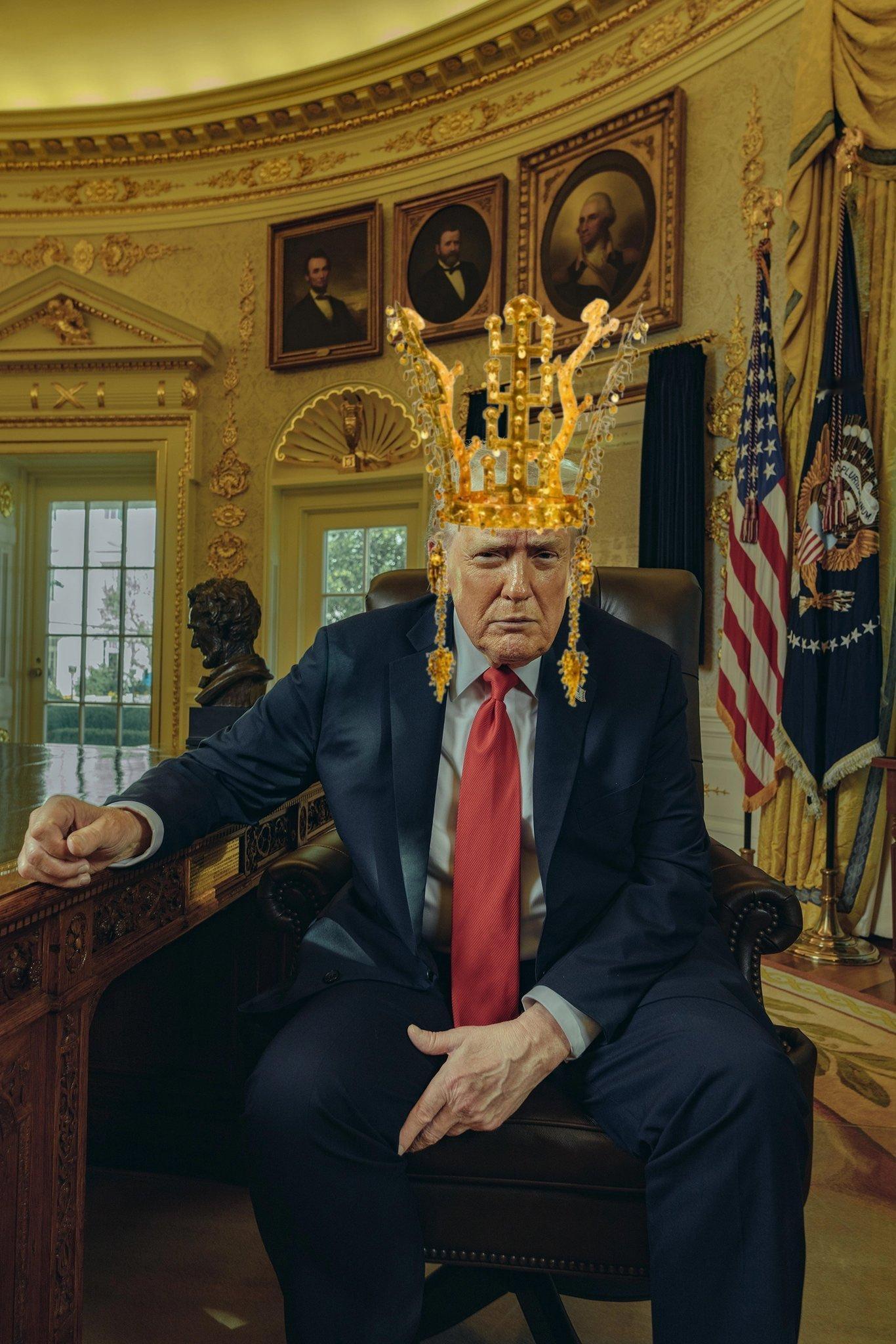 🔻美国网民做的效果图。🔻这个新罗王冠戴起来效果不咋地啊。热点现场海外新鲜事 