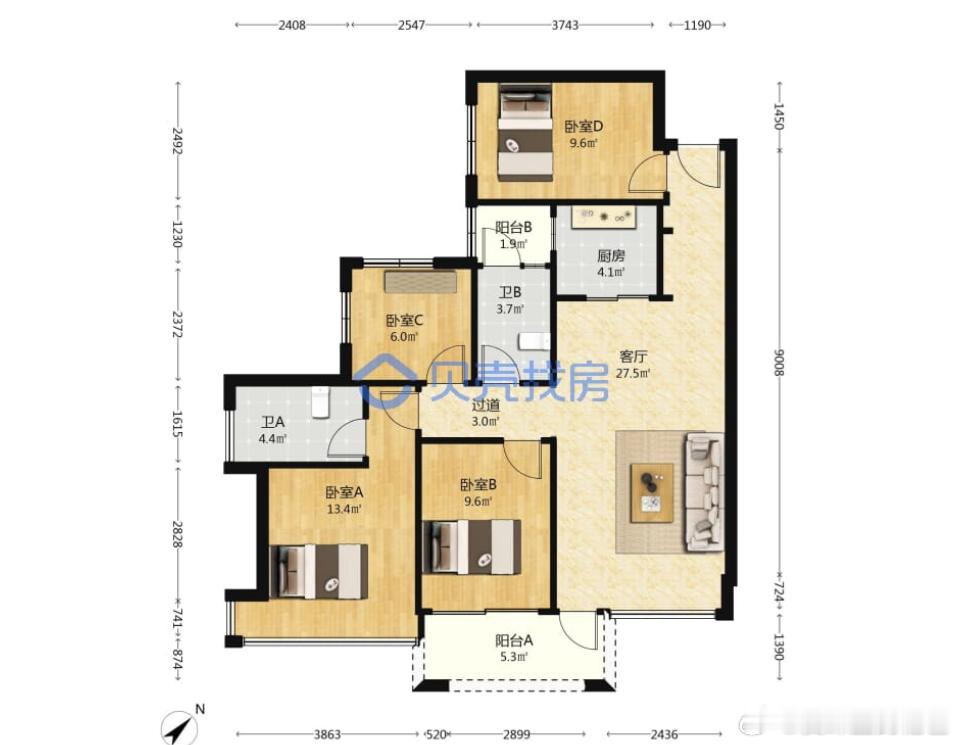 昨天信义嘉域山5期成交一套88平4房2卫500万，远低于市场价，打听了一下。1.