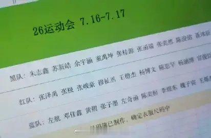 曝TF家族运动会分组名单每年都有这样的套路啊
