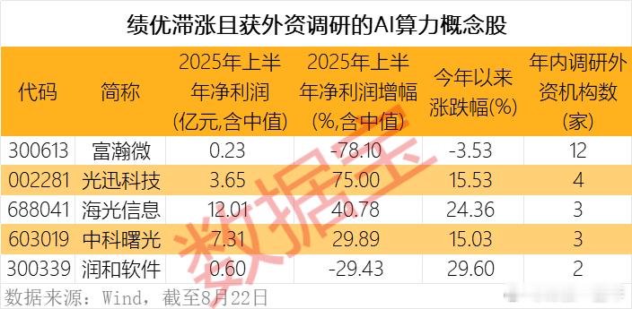 A股 这些滞涨的AI算力股获外资关注 ​​​