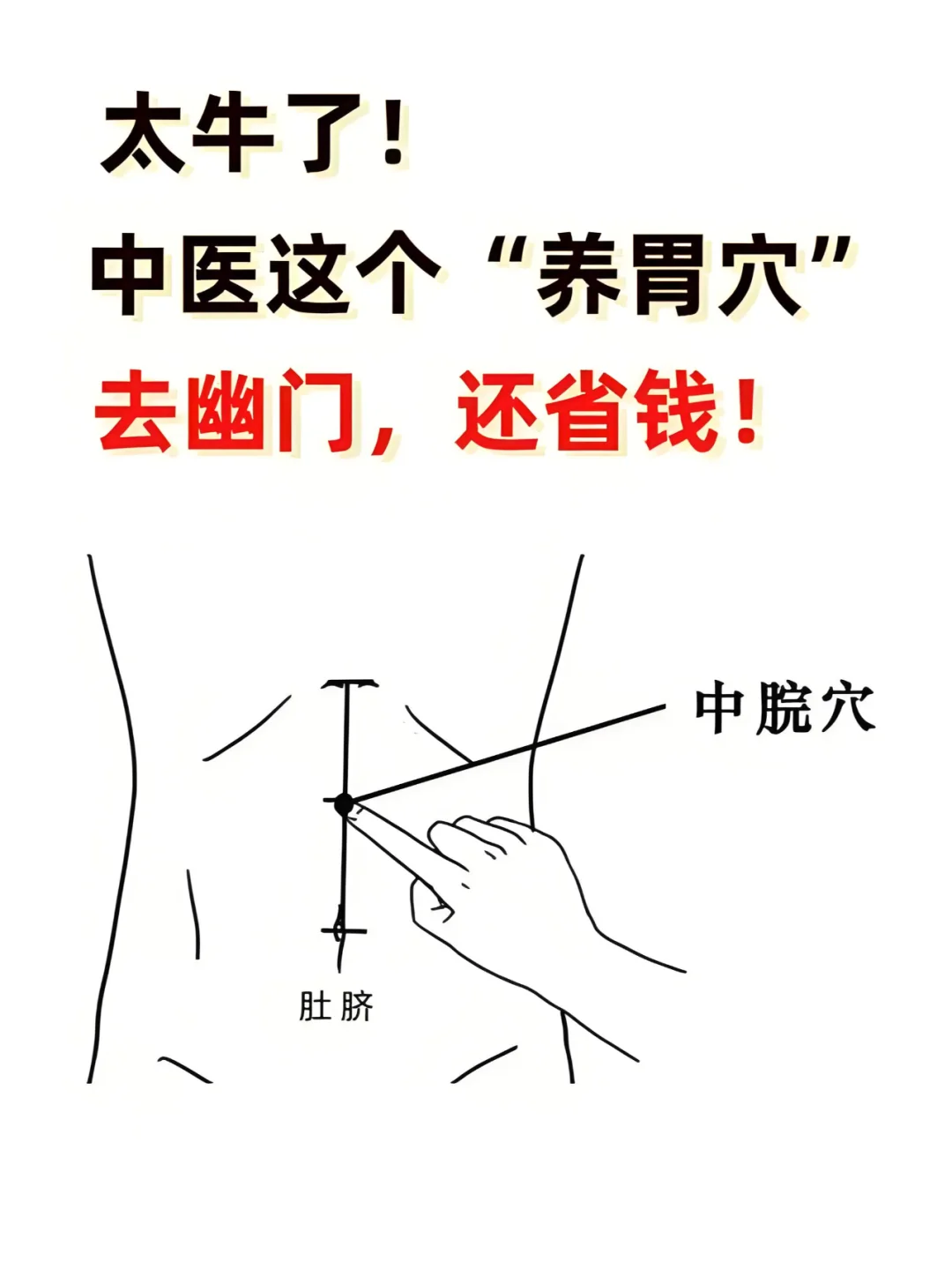 中医这个“养胃穴”去幽门，还省钱！