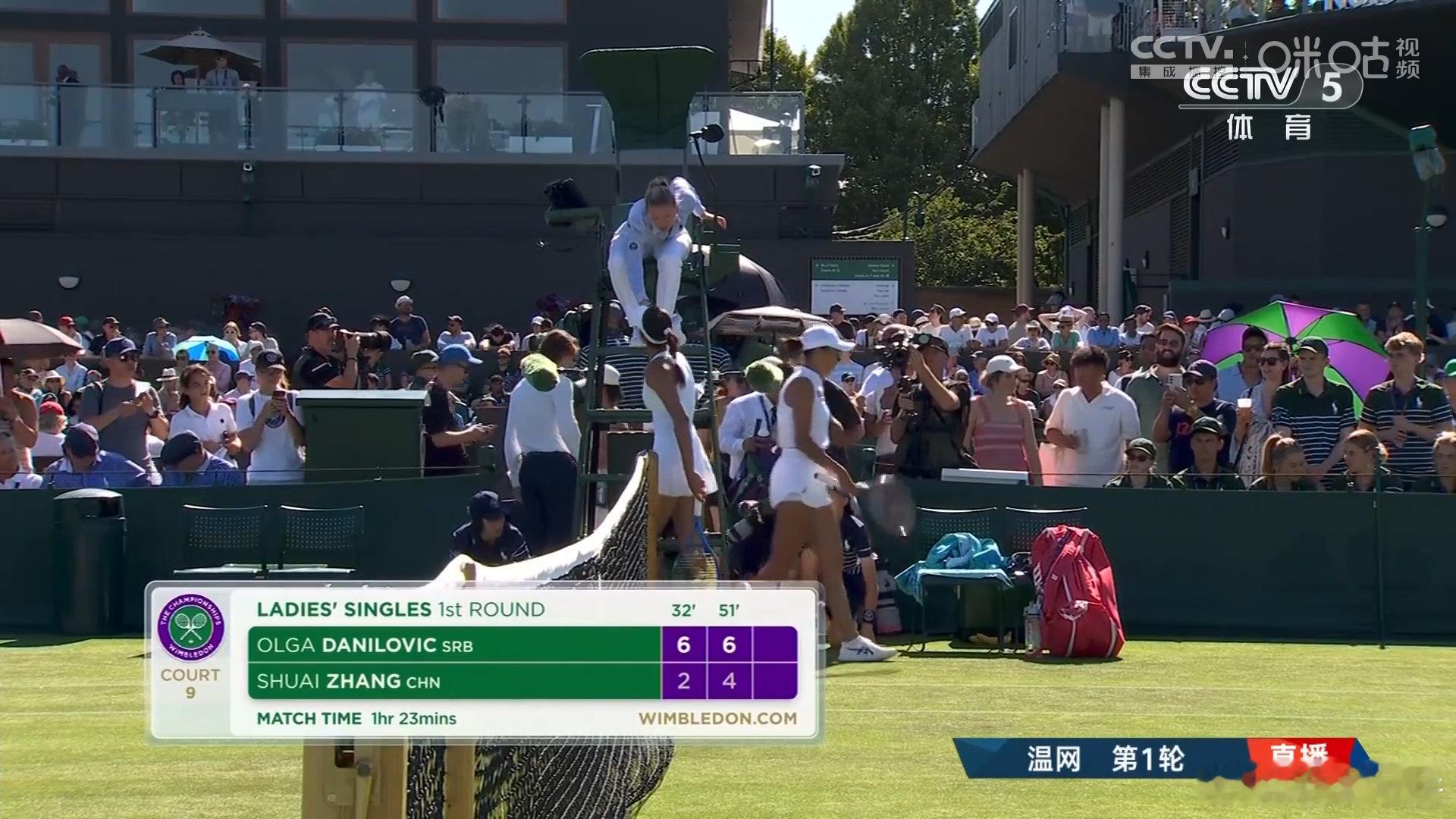 张帅0比2达尼洛维奇张帅止步温网首轮🎾温网2025 女单首轮，中国金花2-6、