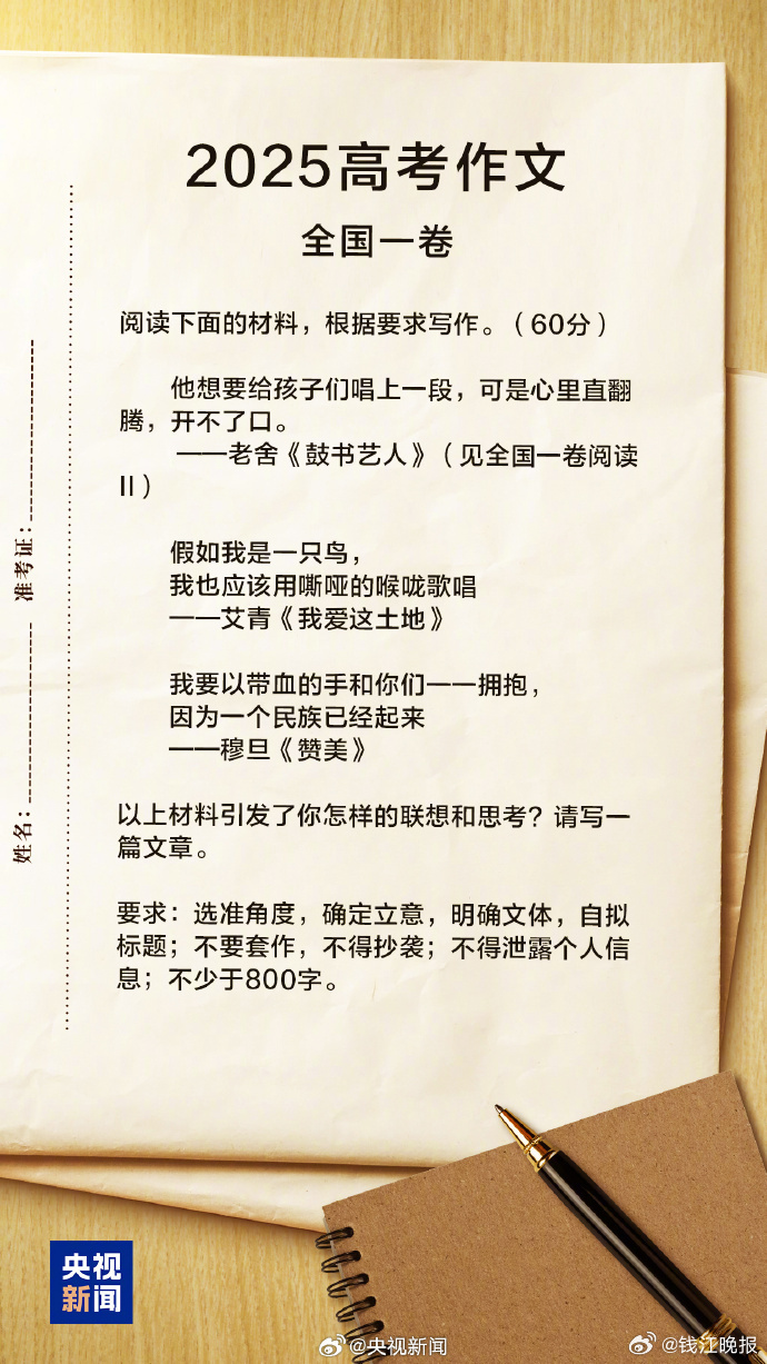【大学生开始挑战高考作文了】6月7日，高考语文考试举行，全国一卷等作文题登上热搜
