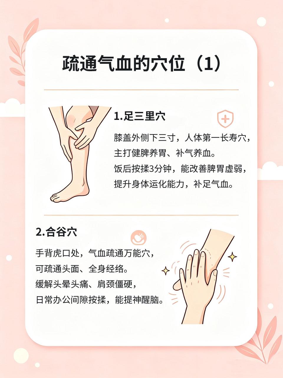 中医4个万能穴位，按一按疏通气血缓解疲劳
日常久坐、熬夜、压力大💻，很容易出现