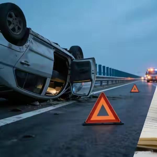 吃相太难看！江西景德镇，男子乘车时在高速上发生车祸，车辆发生侧翻，车内人员都有不