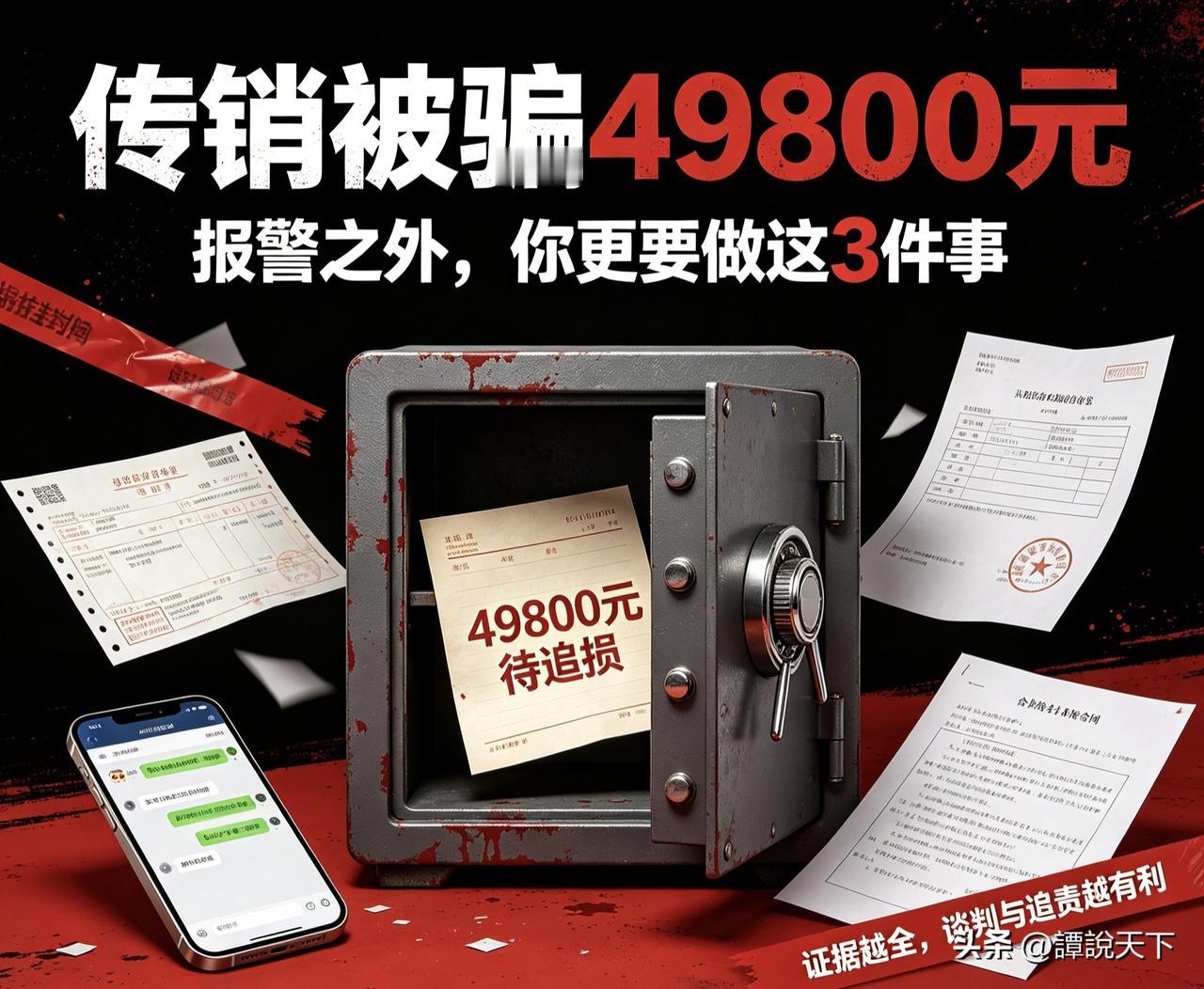 传销被骗49800元？别只想着报警，这3条“法律红线”能决定你的钱能不能追回！