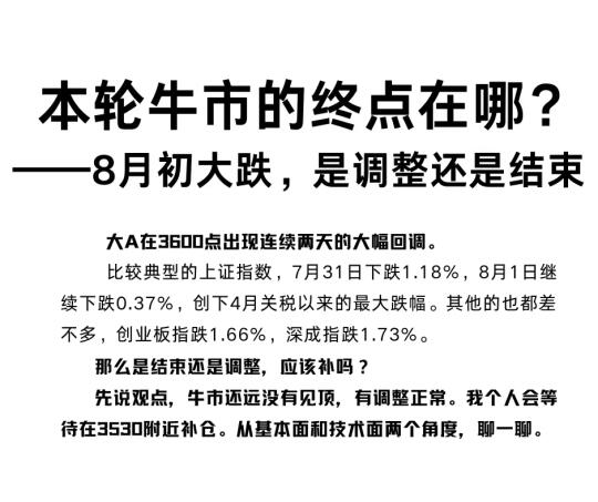 本轮牛市的终点在哪？大跌是机会还是结束