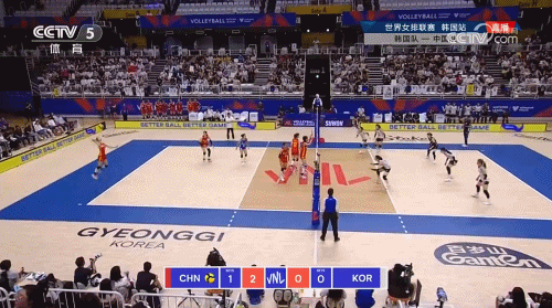 祝贺！2023世界女排联赛#中国女排3比1战胜韩国队#今天进行的2023世界女排