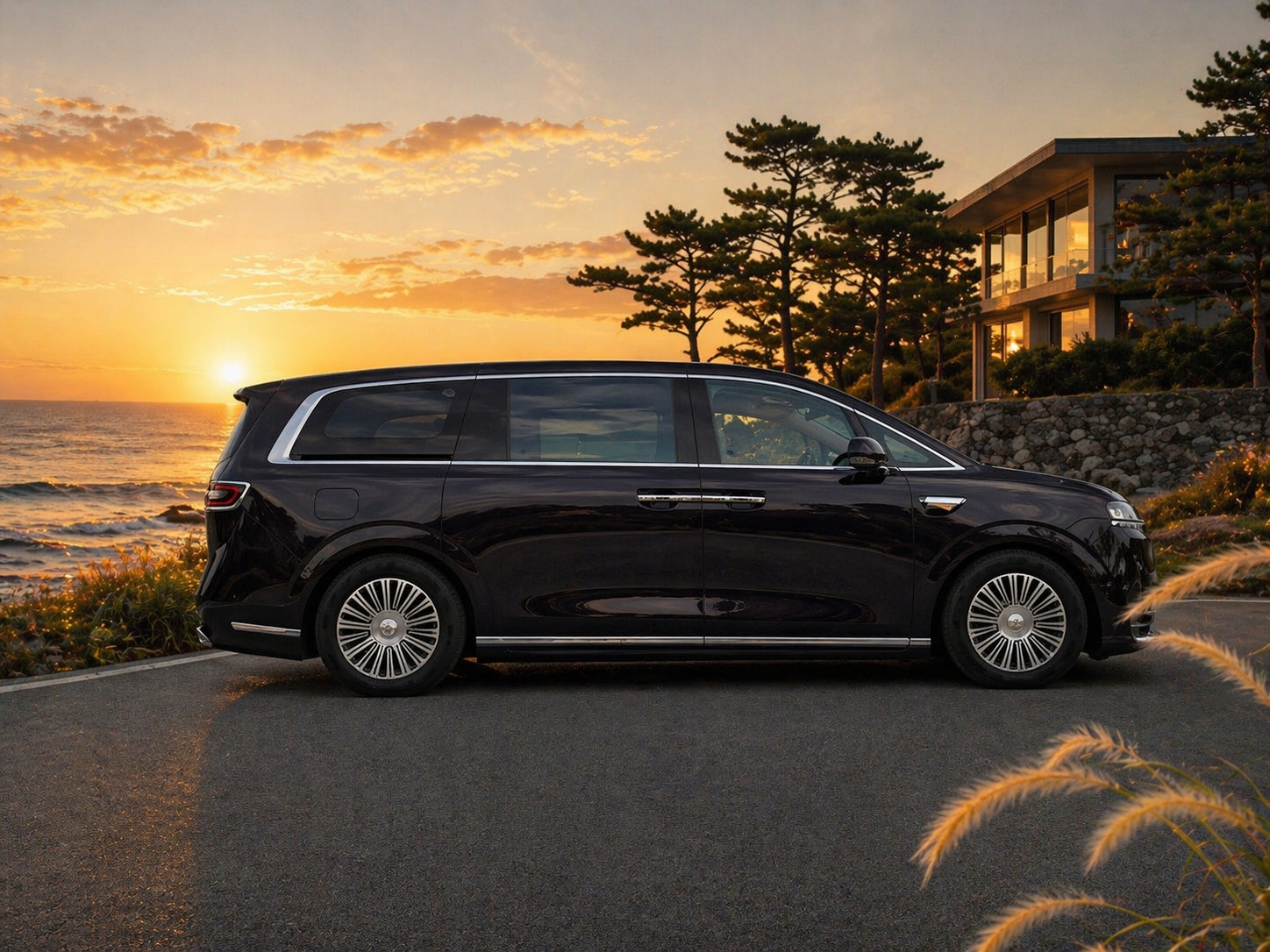 智界 V9，优雅永不过时🌇鸿蒙智行发布会整了一组图赏 