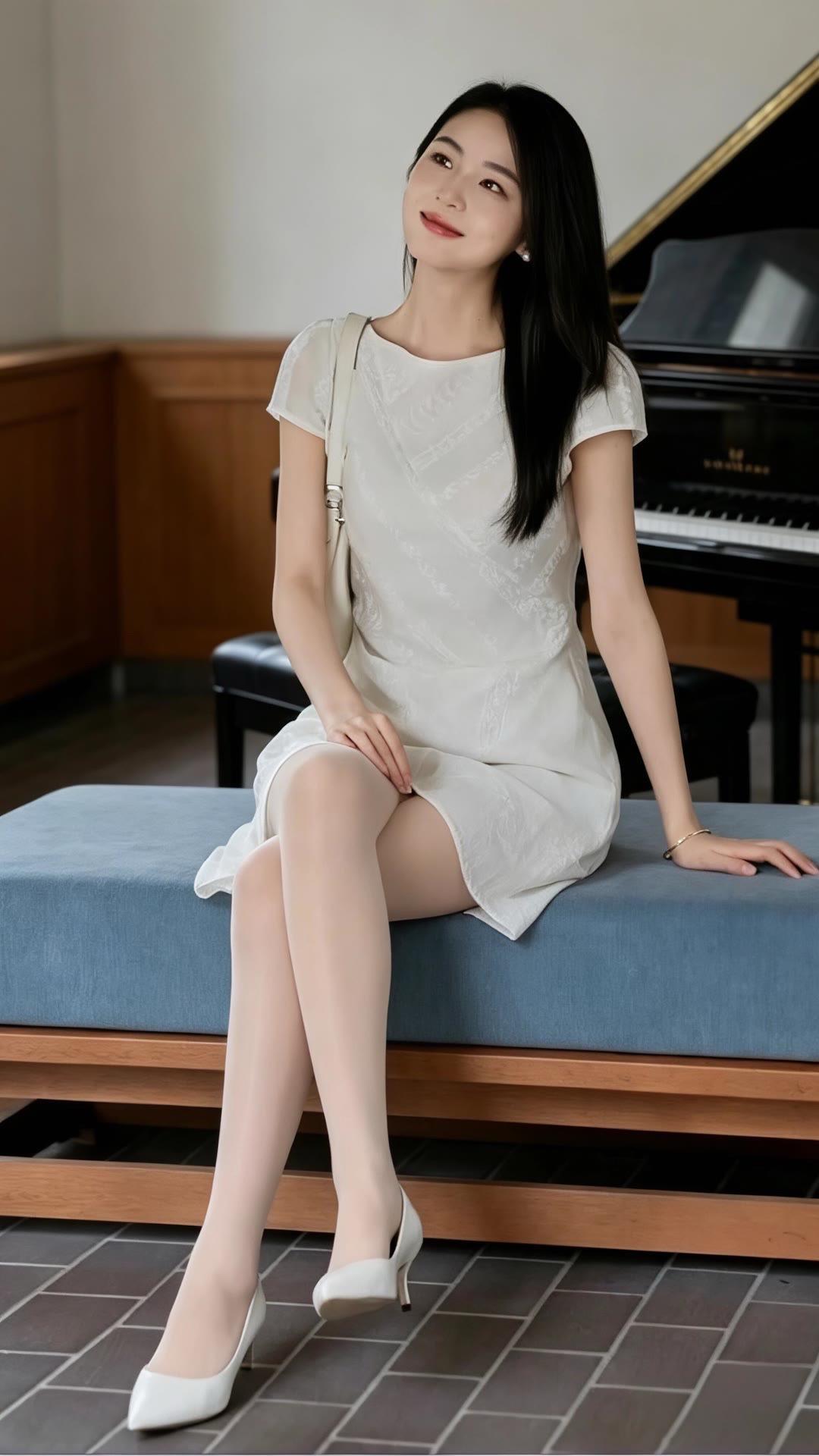 穿搭美学 温柔白色连衣裙 知性女性穿搭 夏季穿搭公式 女生高级感穿搭指南