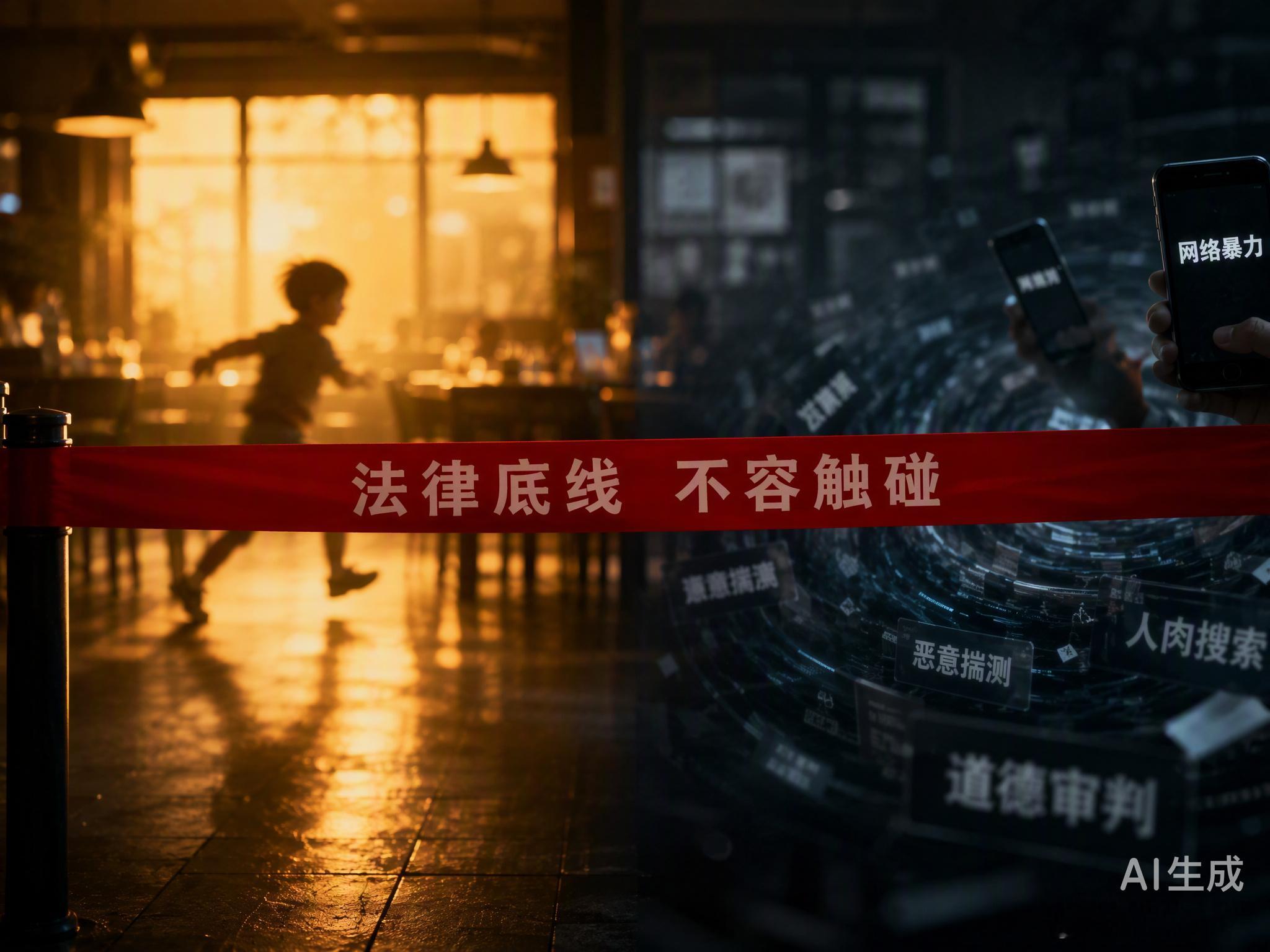 4岁男童在餐厅跑动时无意碰到女子，监控还原了这不到一秒的意外，却被冠以“性骚扰”
