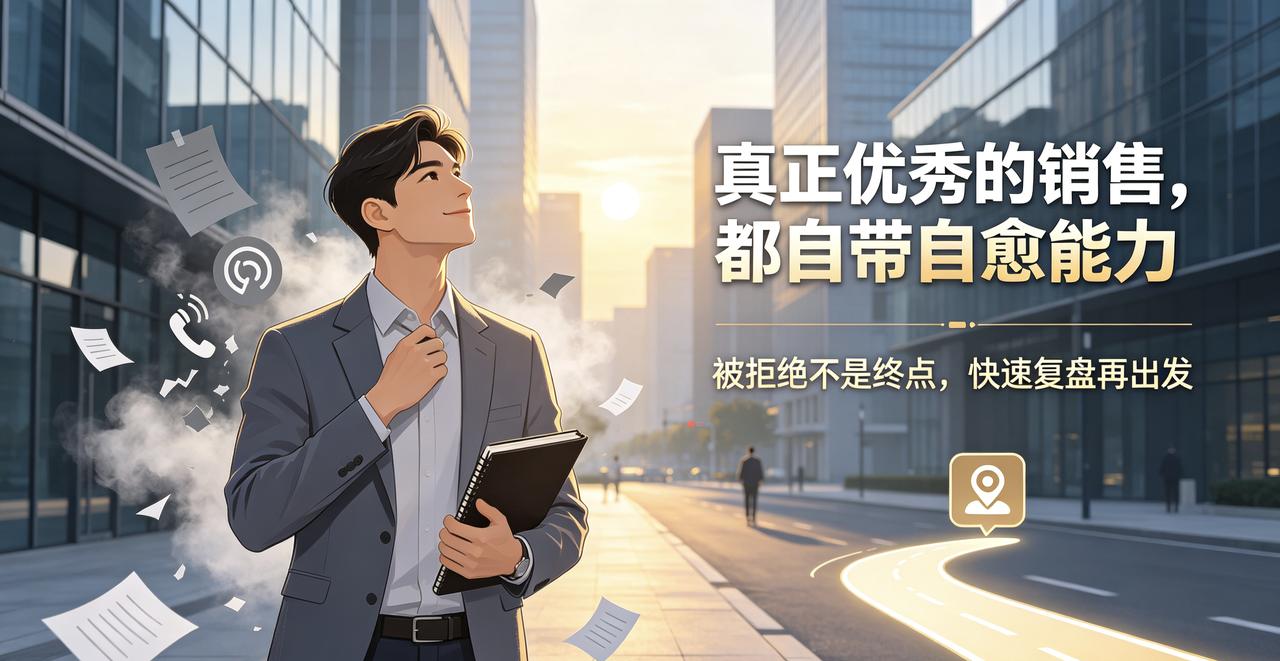为什么真正优秀的销售，都自带自愈能力
 
做销售，最磨人的从来不是产品难推，而是