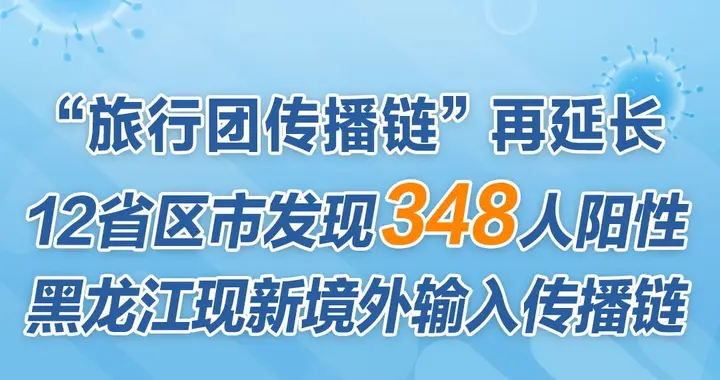 12省区市发现348例阳性，黑龙江现传播链，一图速览