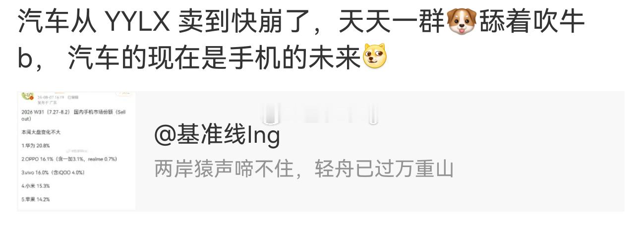 晚安第一次见快崩的手机销量还能增长的 