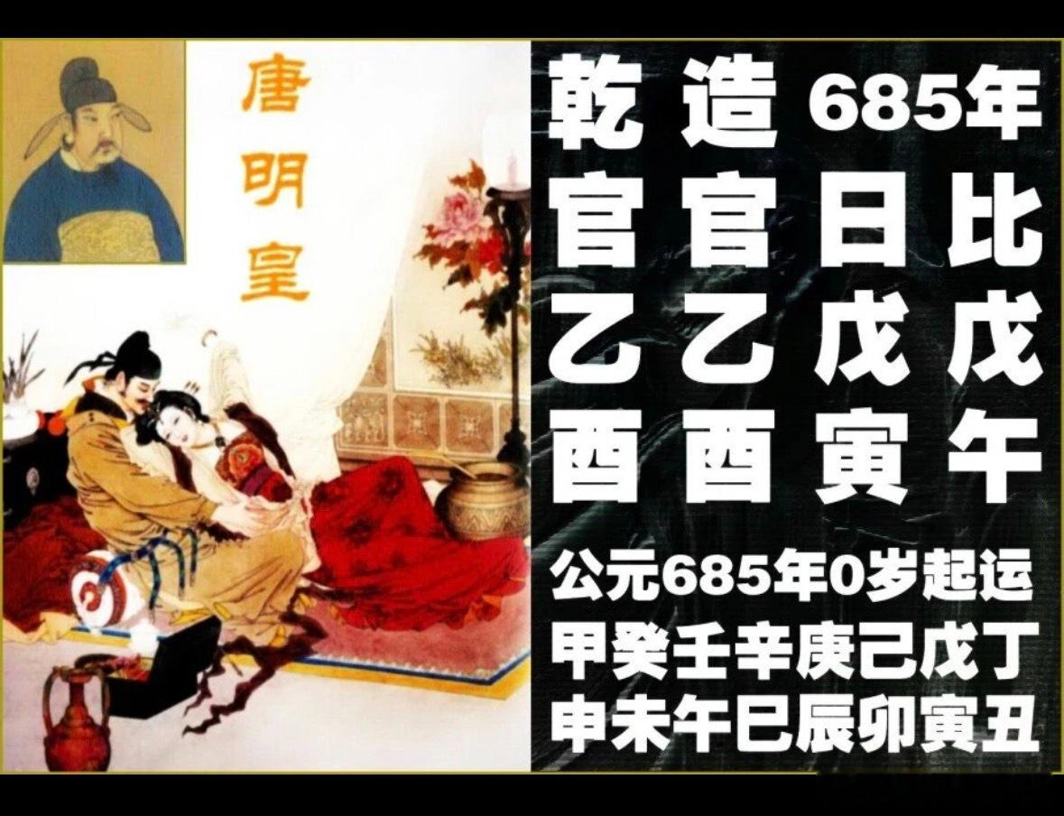 唐明皇李隆基 《段氏理象学》P32。综合段师博客内容，对本造解析如下：生于685