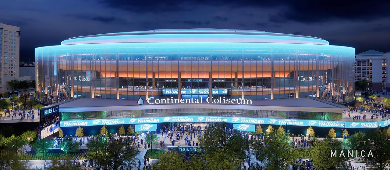 俄克拉荷马城雷霆与大陆资源公司达成一份为期15年的球馆冠名权协议，球队位于市中心