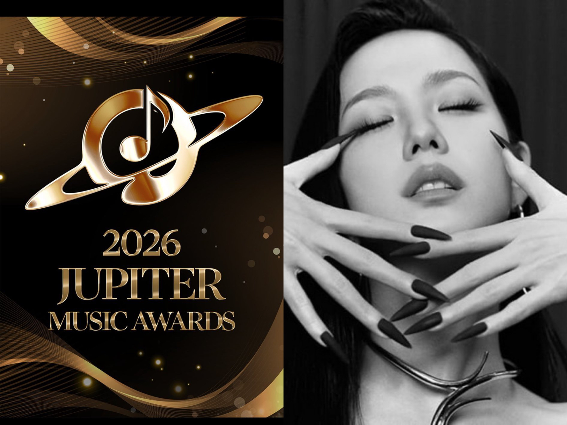 JISOO入围2026 Jupiter Music Awards木星音乐奖年度女