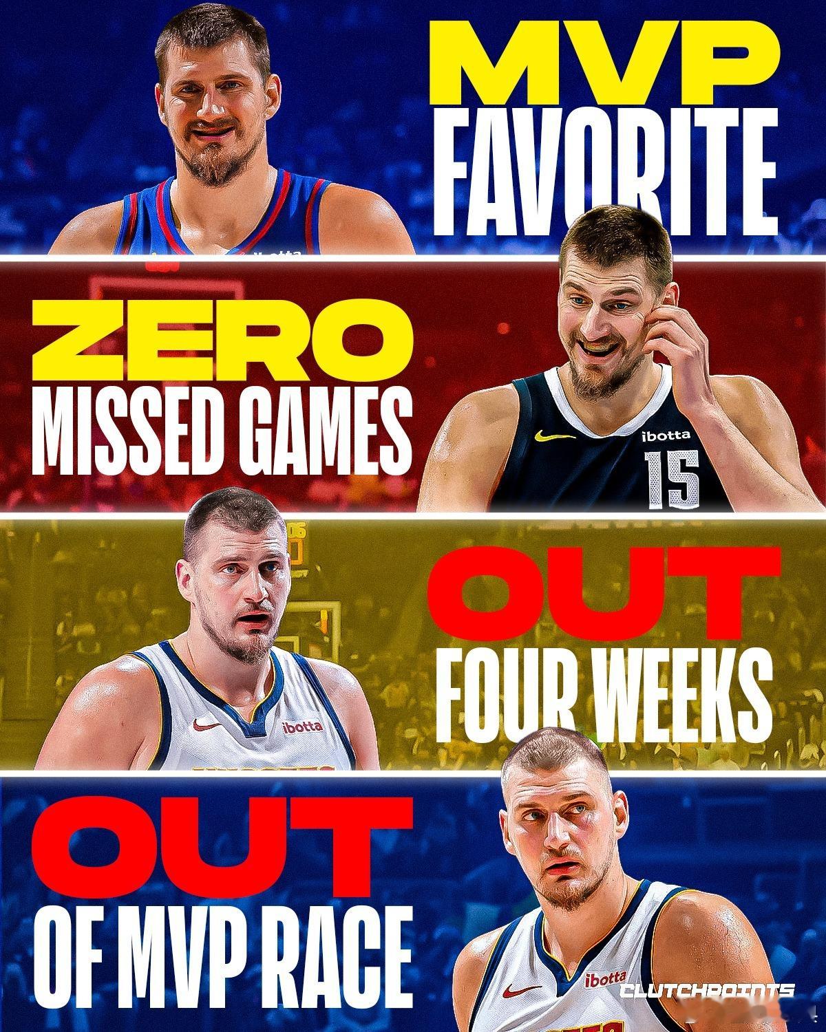 约基奇正迎来又一个历史级赛季：🔸 得分榜第2🔸 篮板榜第1🔸 助攻榜第1?