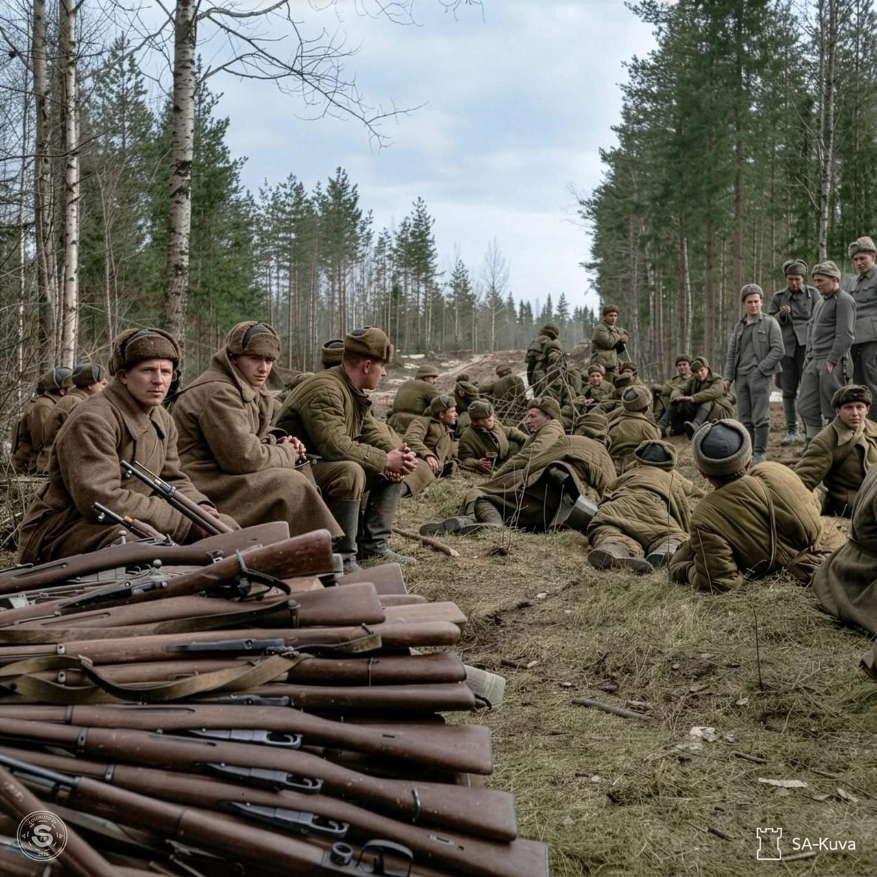 1942 年 4 月，斯维里河以南舍缅斯基一带的战壕战异常激烈。苏军发起猛烈攻势