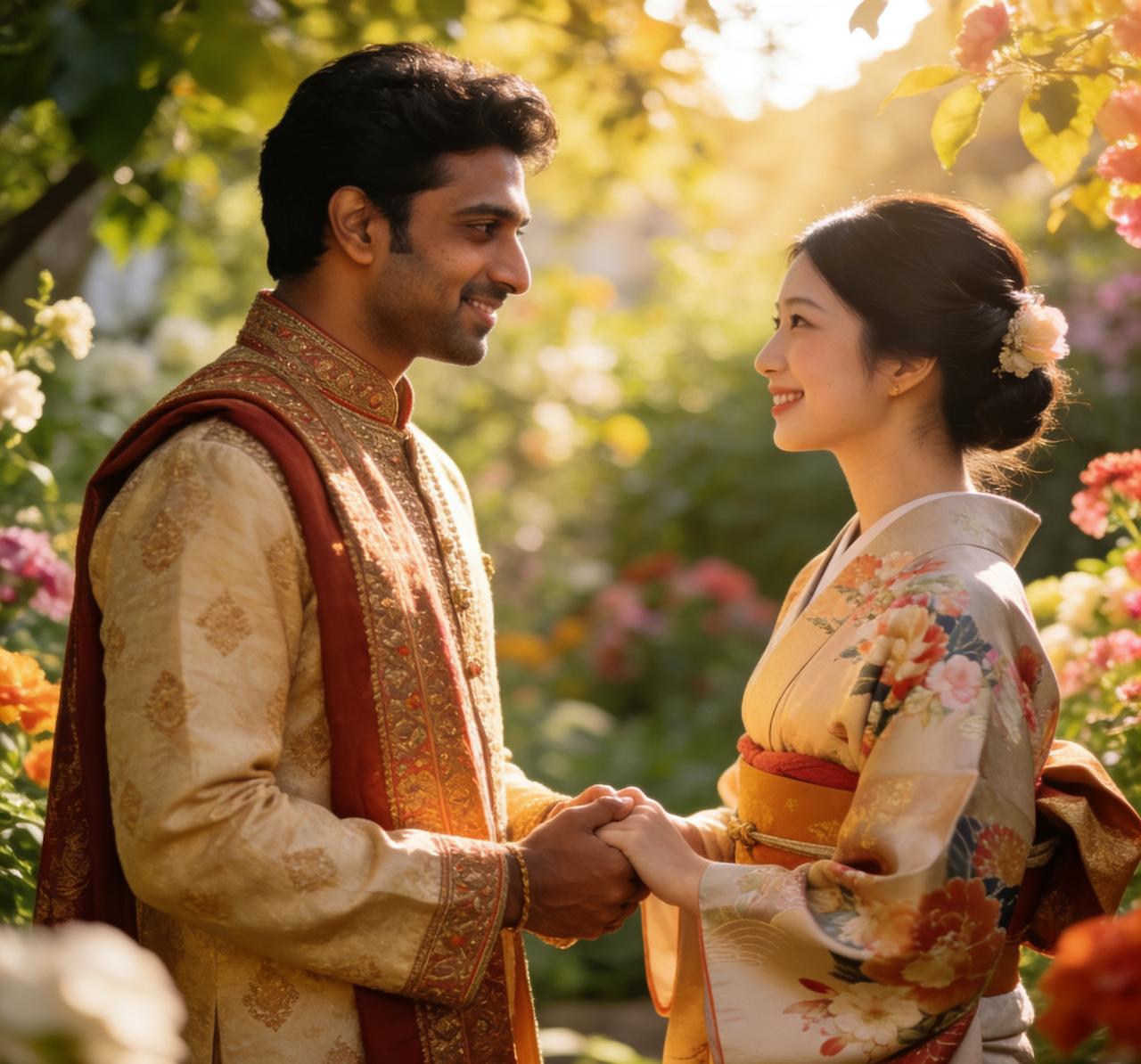 中日关系比较敏感的时候，印度有网友在社交平台上发了张图，还配文开玩笑说：“日本男