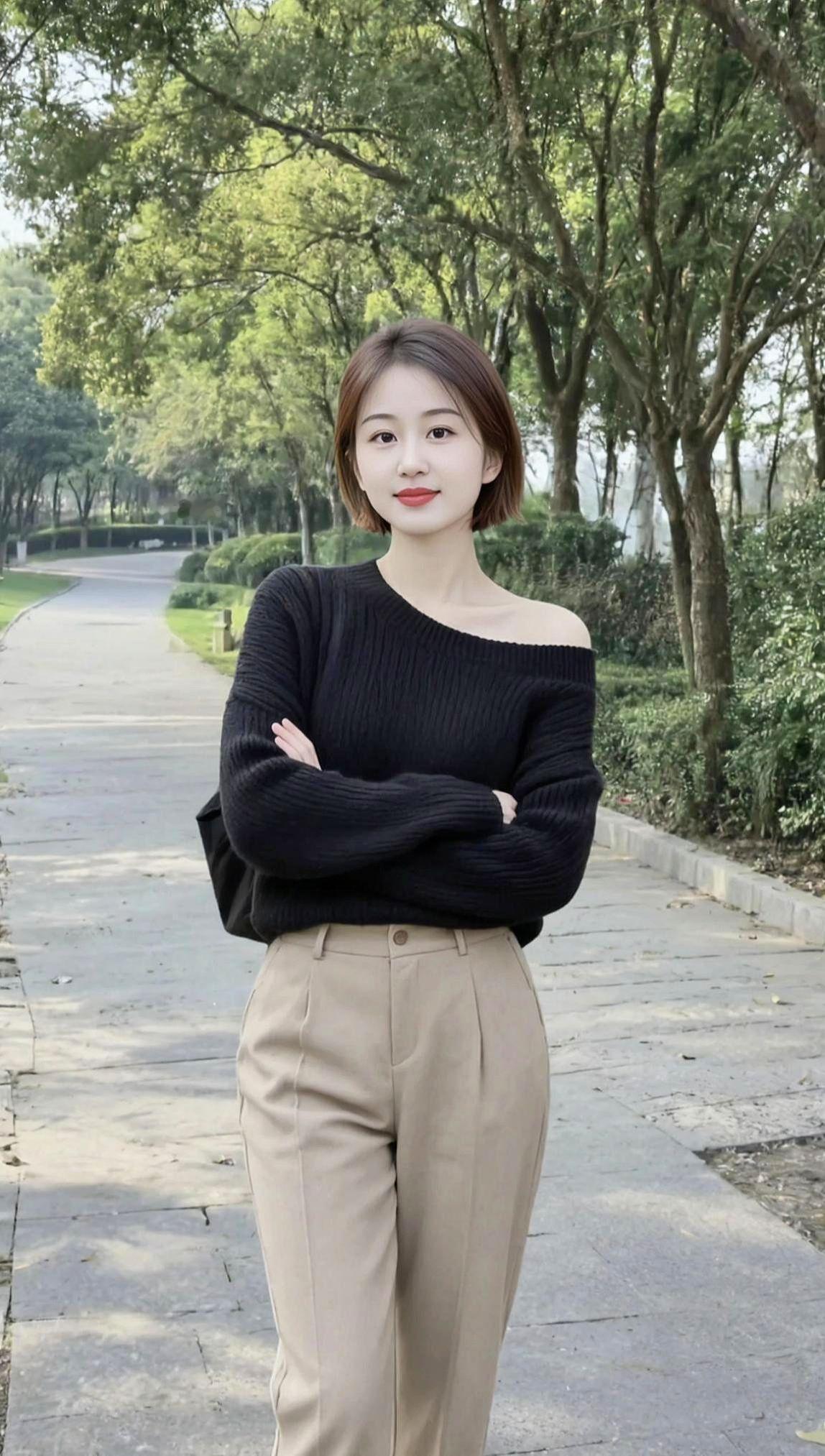 休闲街拍风 清纯甜美女孩 可爱甜妹 抖音玩法合伙人计划