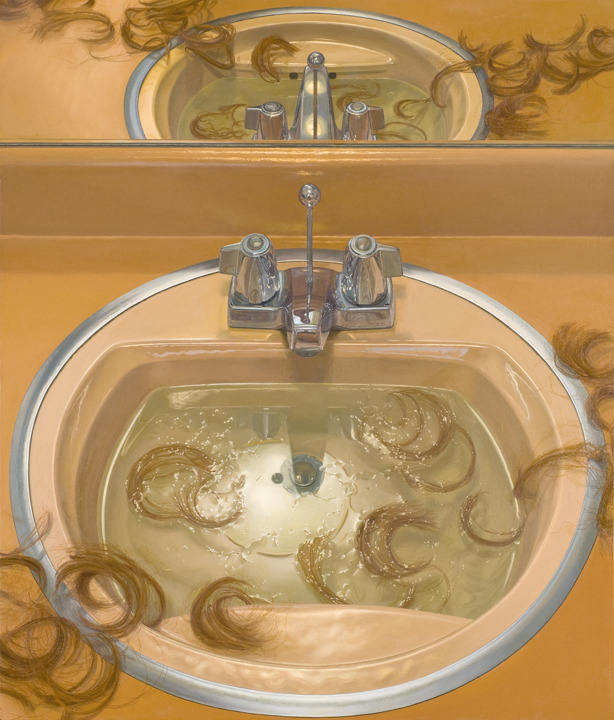 Catherine Murphy 油画 Bathroom Sink1994年 特