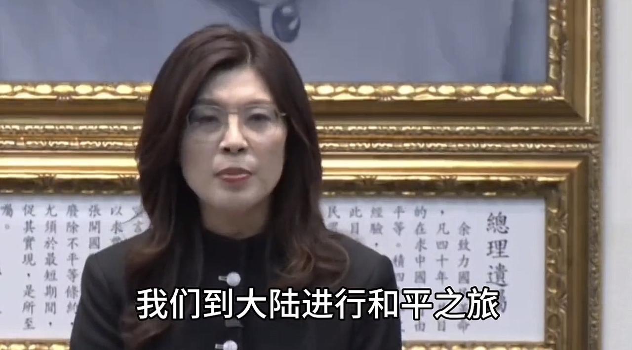 难得郑丽文有心了，今天穿的是中山装，很漂亮！关键这个中山装是广州华人服装厂定制的