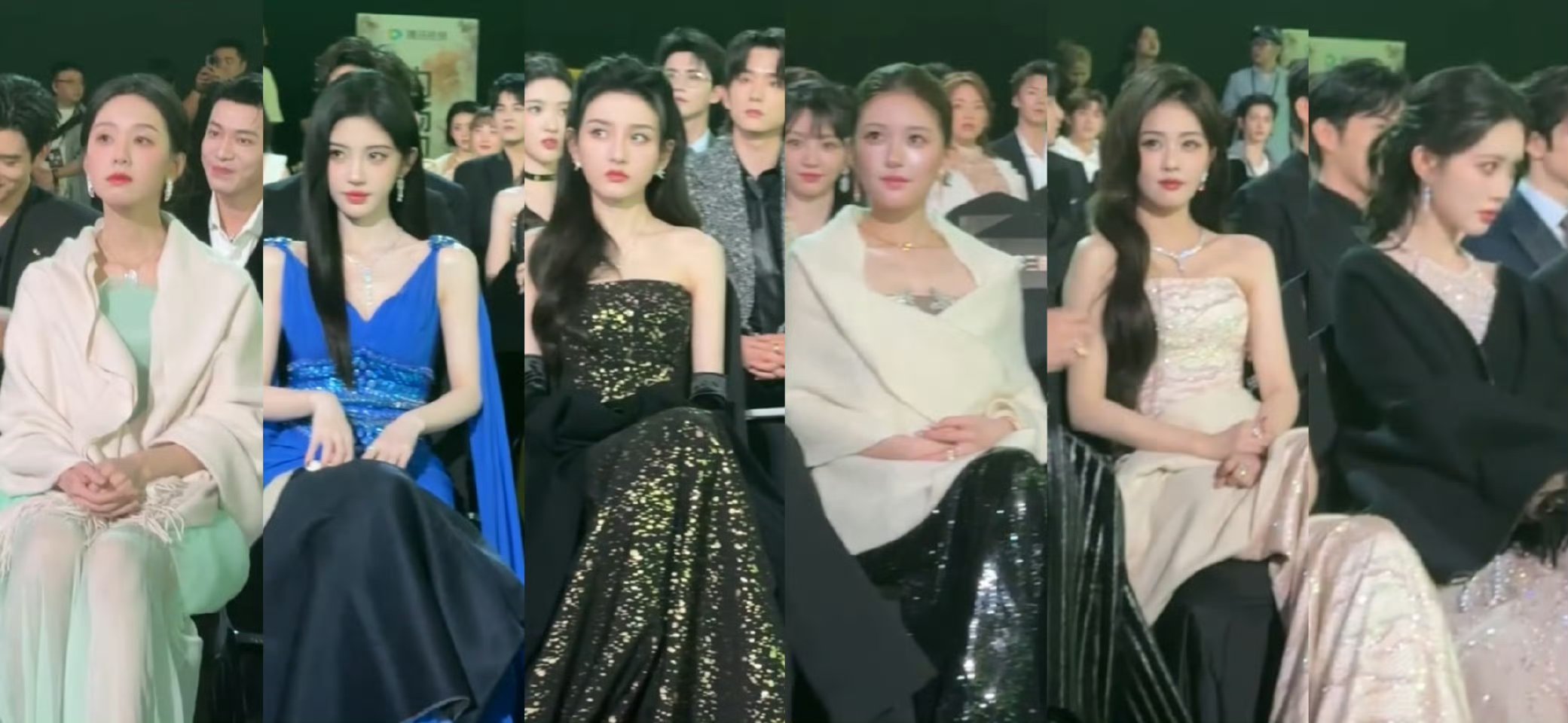 星光大赏同一个镜头扫过去的女明星 