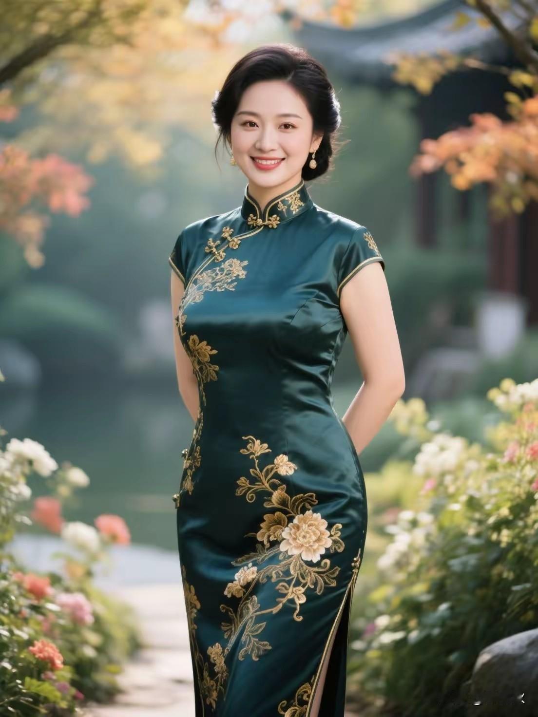 中国旗袍，雍容华贵。
历史悠久 ，文化传承。
旗袍之美，美在端庄。
美的优雅，美