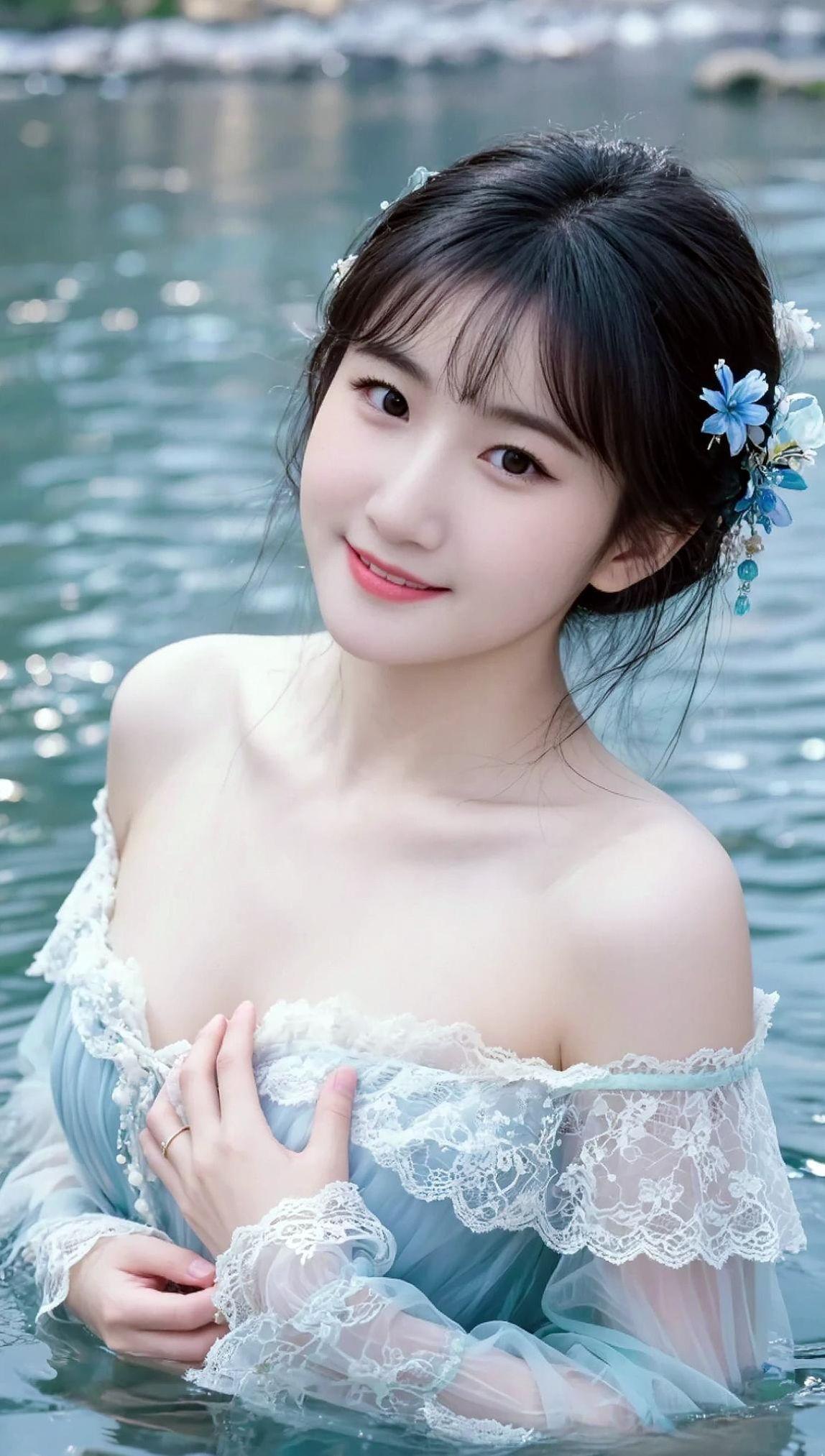 AI湖畔清新写真