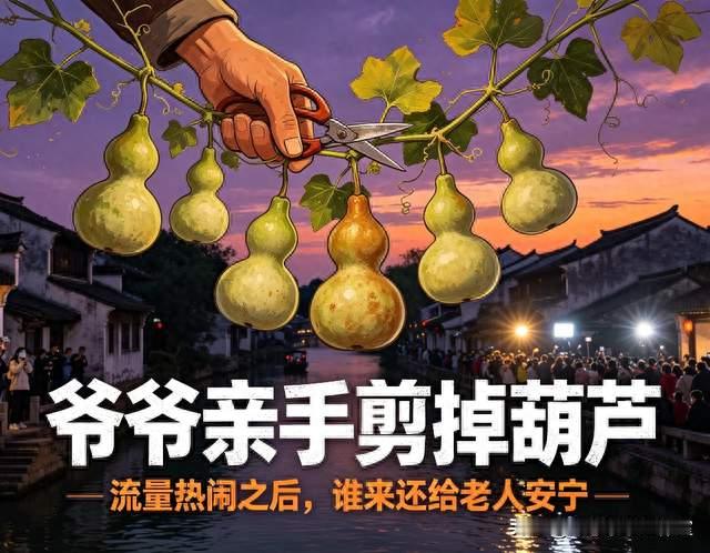 全网爆火的绍兴葫芦被爷爷亲手剪掉