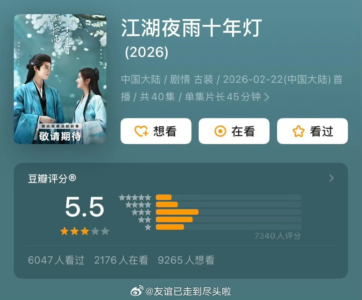 最新在播剧db开分，谁高了谁低了？《纯真年代的爱情》7.3，2.4w人打分《除恶