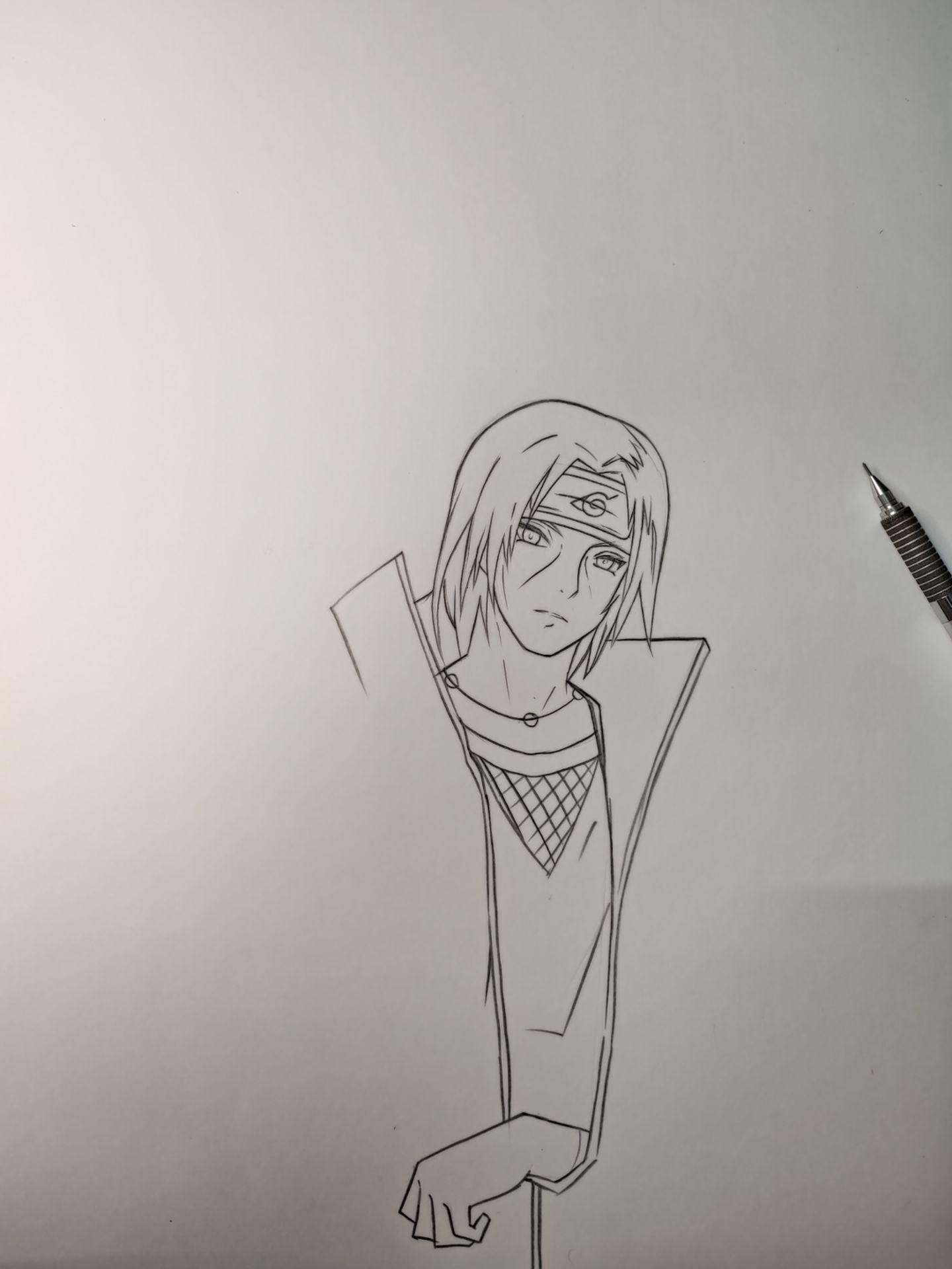 现实也许是镜花水月 人都活在自己的执念中. 宇智波鼬绘画过程绘画工具...