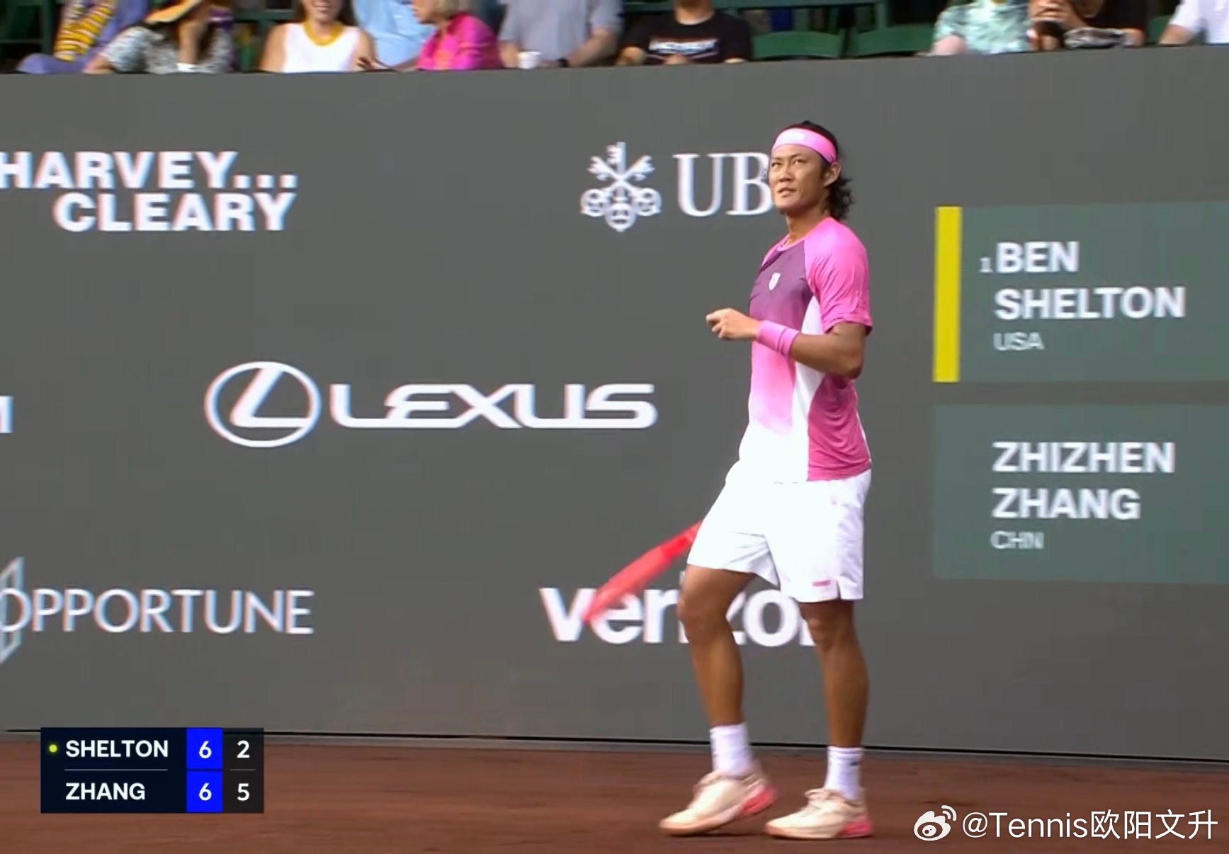 🟠ATP250休斯顿男单第二轮进行中🇨🇳张之臻6-7(5)🇺🇸谢尔顿先