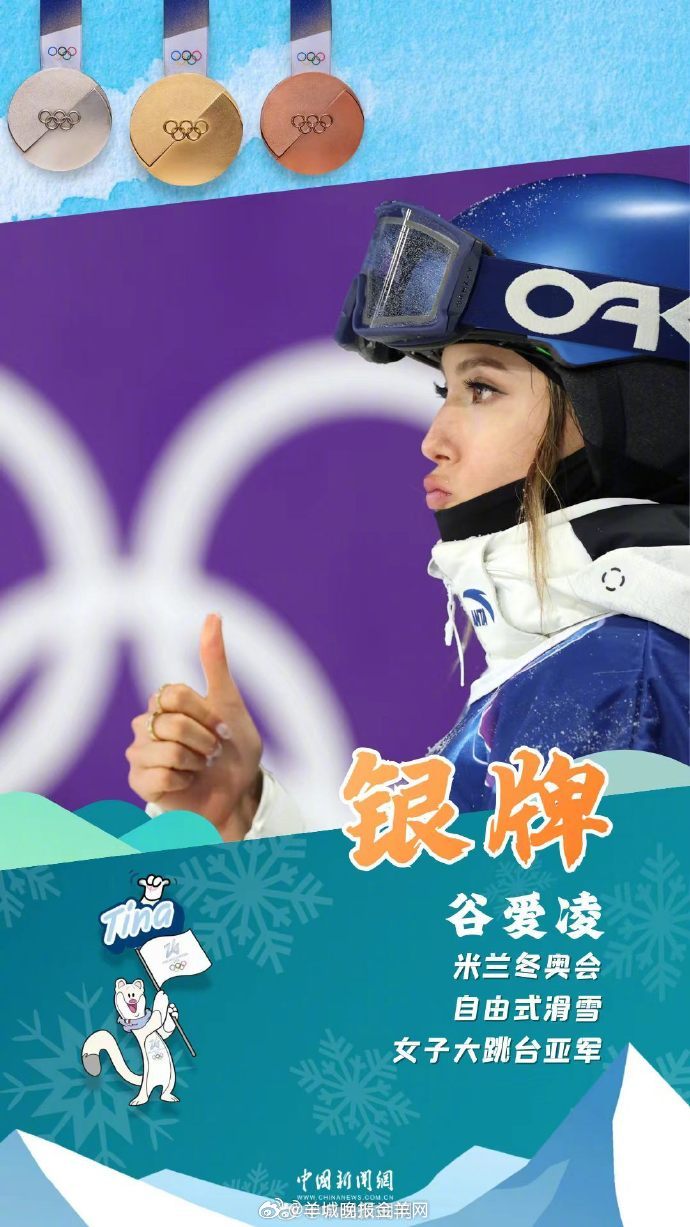 【#谷爱凌已获5枚冬奥奖牌#】#谷爱凌还将参加U型场地比赛# 在北京时间17日凌