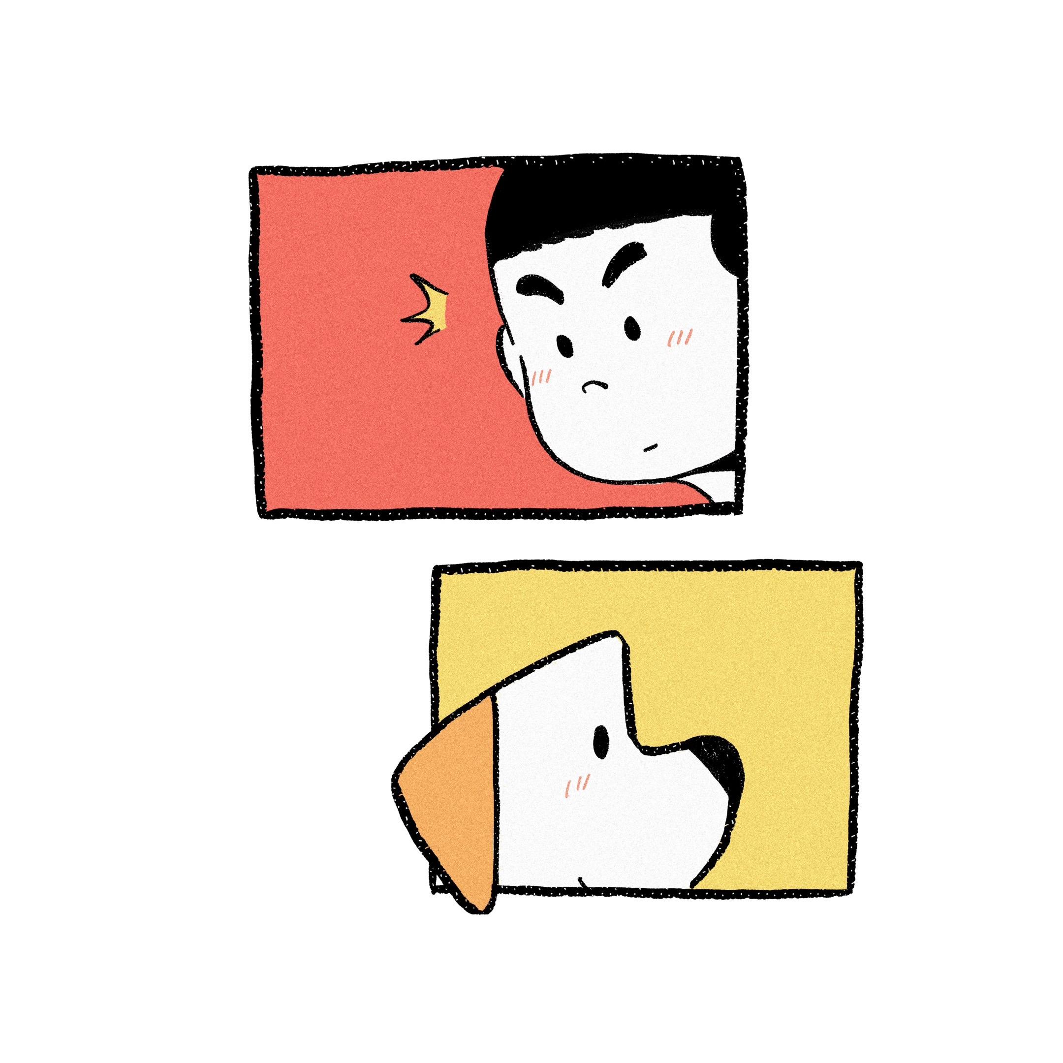 小狗什么都不知道。