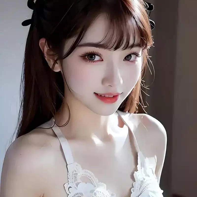 温柔甜美的少女，白皙的肌肤和精致的妆容，让人心动不已。少女感笑容 少女感微笑女孩