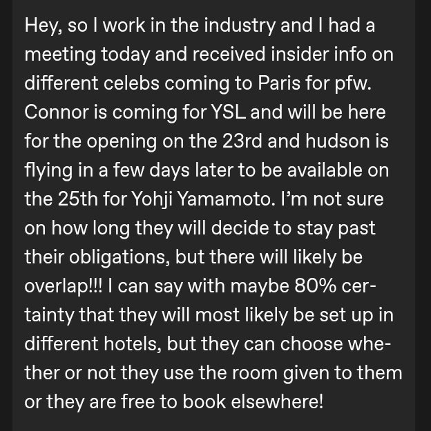 来恰手指 数日子📅Connor23号圣罗兰活动Hudson25号出席山本耀司 
