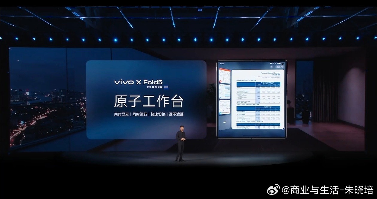 咋回事啊，都拿我们股民举例子。刚刚，vivo 黄韬说，vivo折叠屏和原子工作台