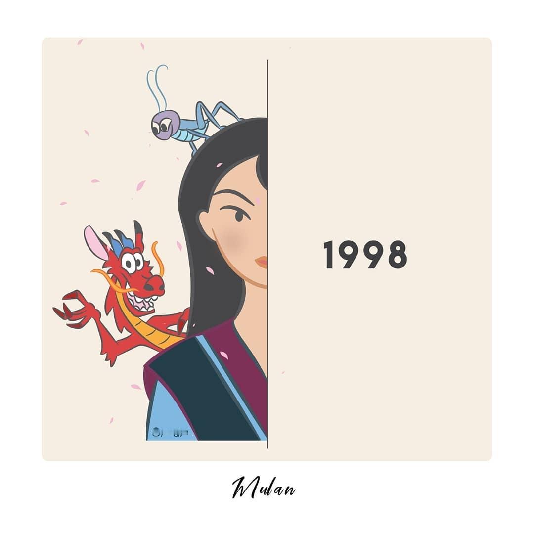 刘亦菲 lyf 花木兰 来自Ins的artist创作的Mulan 1998 vs