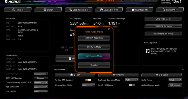 Intel CPU游戏性能暴增35%！技嘉为Z890推BIOS超频加速模式
