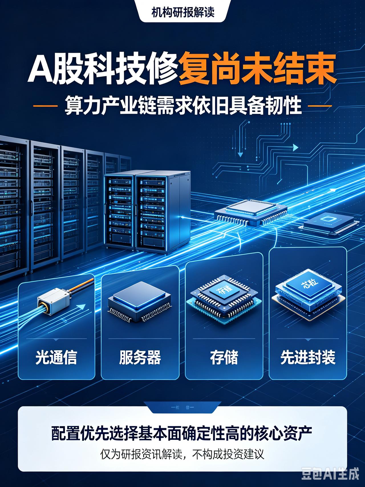 机构重磅研判！A股科技修复还没结束，算力重点关注哪些方向？
 
中信建投最新研报