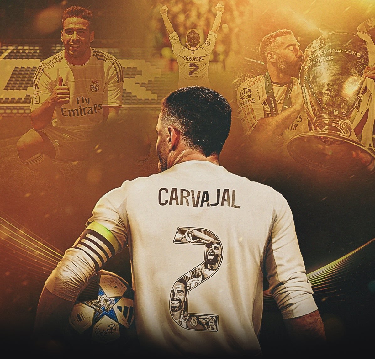皇马发布了卡瓦哈尔纪念球衣。halamadrid