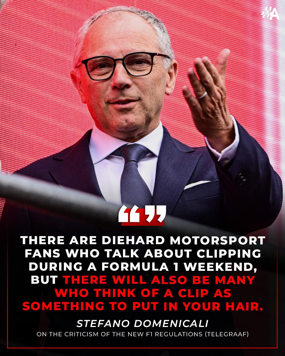F1 CEO 多梅尼卡利对于2026F1新规的批评不以为然，他说：“有些人是F1