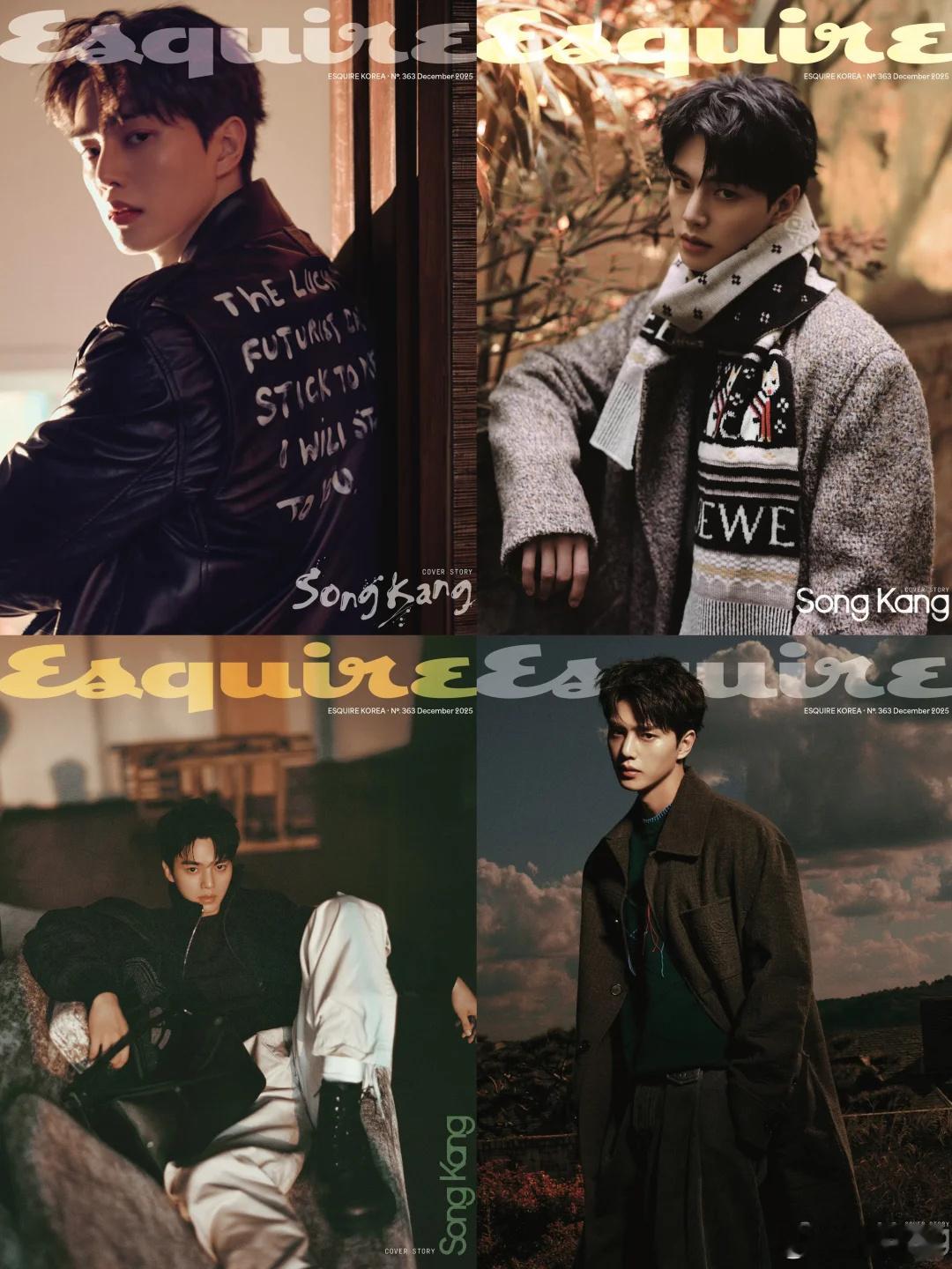 宋江退伍后的封面首秀来啦 ！😍 韩国版 Esquire 发布十二月新刊 ，迎来