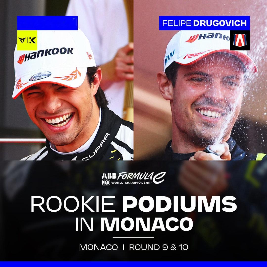 FormulaE  恭喜两位新人在2026fe电动方程式摩纳哥站 取得FE电动方