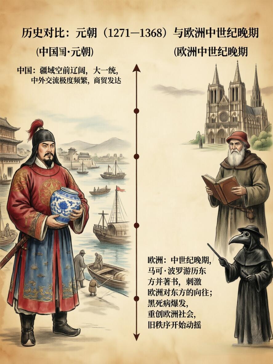 中国朝代VS欧洲史｜中外历史对照时间轴。 
