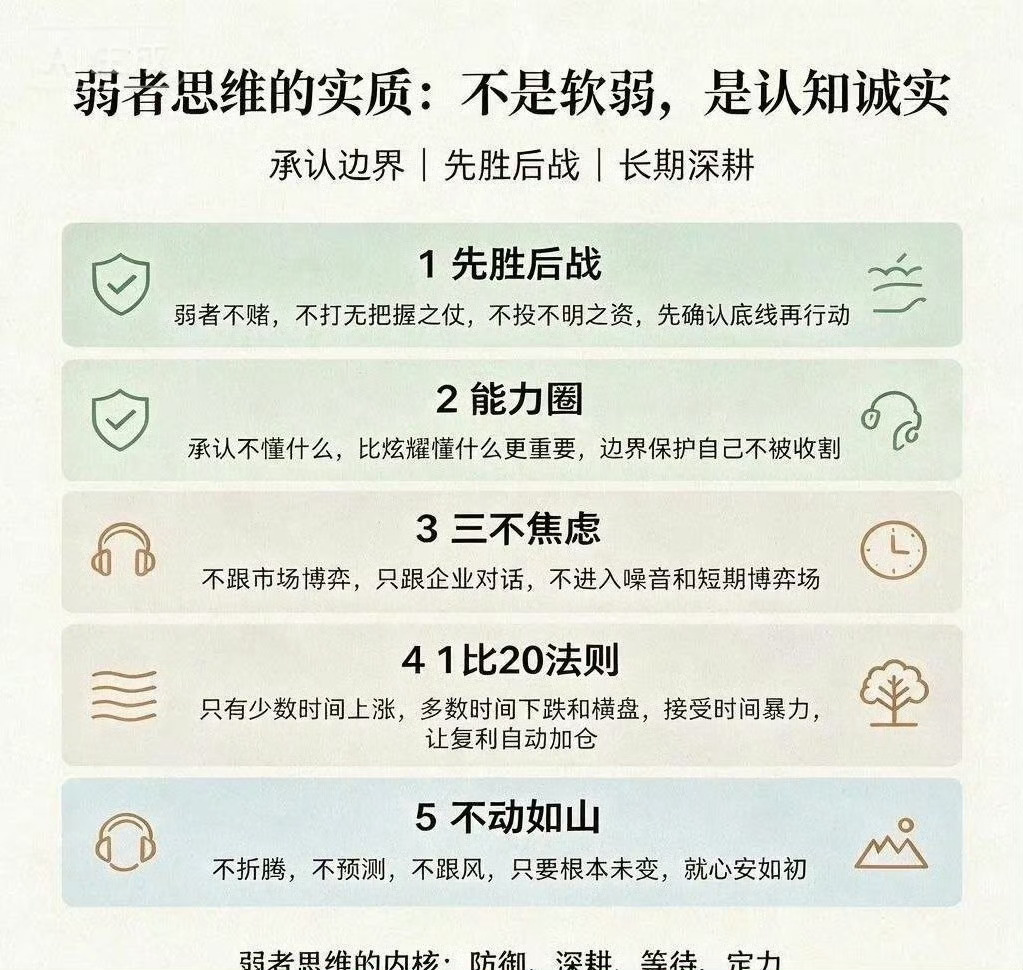 “弱者思维”的实质：不是软弱，是认知诚实张亚群从未自称“弱者”，但他的操作系统处