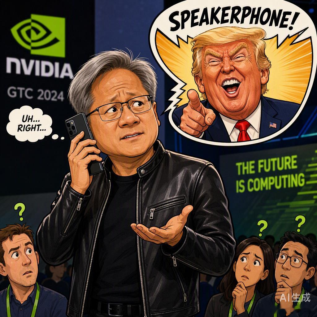 特朗普这波操作太有喜感了。在All-In峰会演讲，电话突然响了，还是总统打来的。